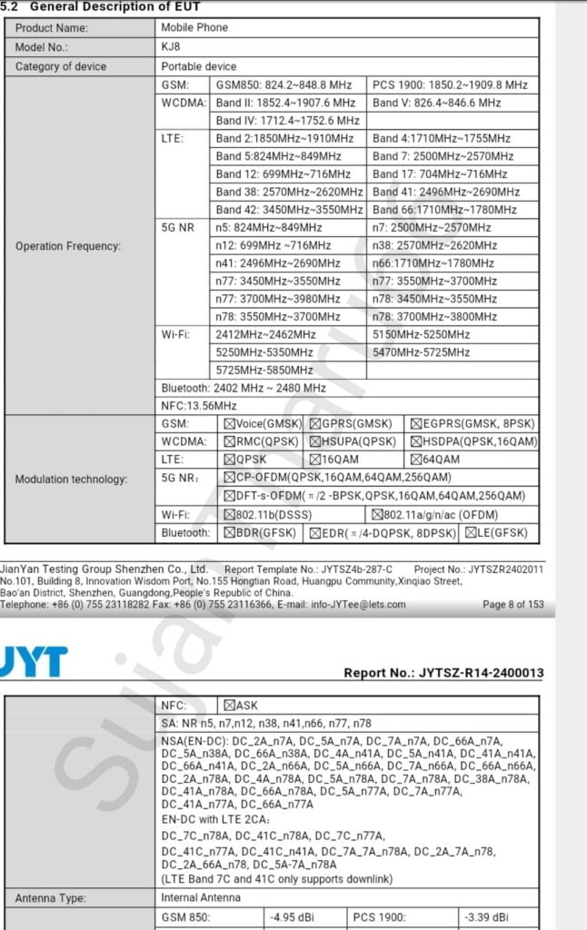 tecno kj8 specs details