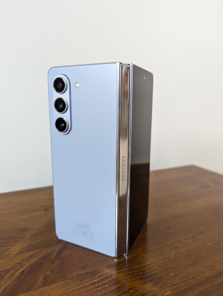 Galaxy Z Fold5 Photo Quality Review 1 a foldable phone showing the triple main camera
