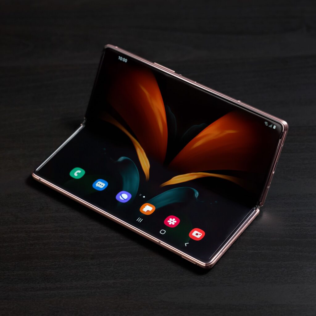 a foldable phone samsung galaxy z fold 2 with stunning display