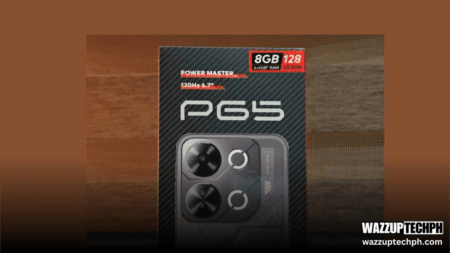 The Best Gaming Phone Under 5k in Philippines (2025) a smartphone box indicating the name itel P65 with phone image with two camera