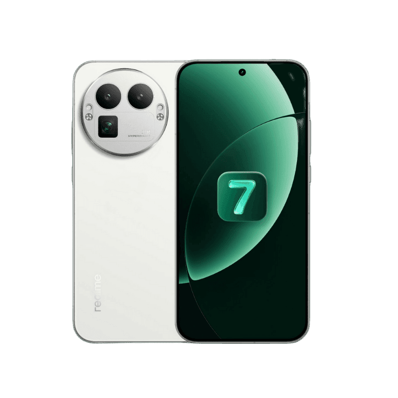 Realme GT8 Pro Image of the Realme GT 8 Pro, showcasing its camera module and screen design.