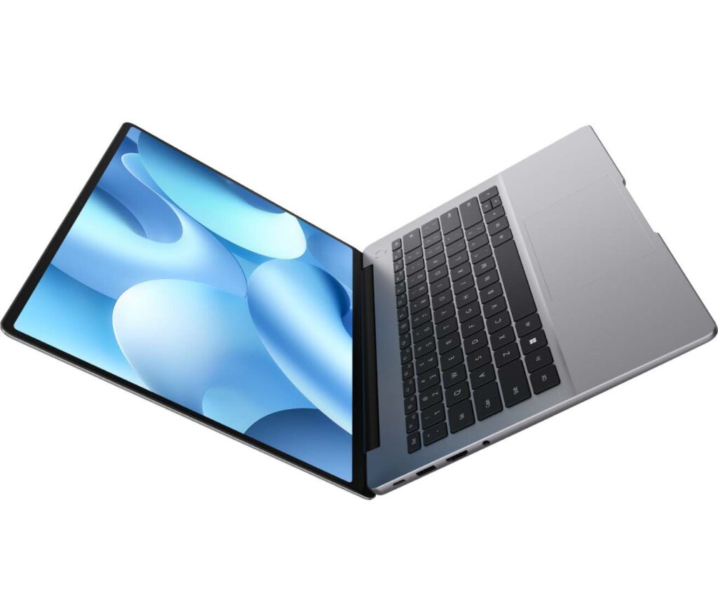 a laptop wiko hi matebook 14 with stunning display in color gray variant.