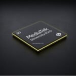 MediaTek Dimensity 8500 Leaked AnTuTu Score Exceeds 2 Million Points 1 A sleek, stylized rendering of the MediaTek Dimensity 8500 chip with glowing edges, set against a dark background.