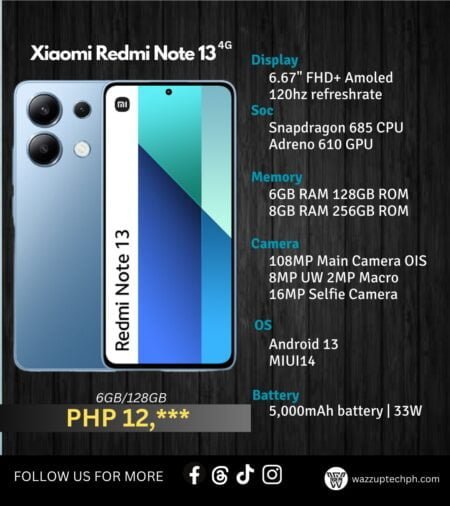 Redmi Note 13 (4G) Specs: AMOLED Display, Snapdragon 685, 108MP Camera tecnosparkgo 20231219 084707 00004315495186451988381