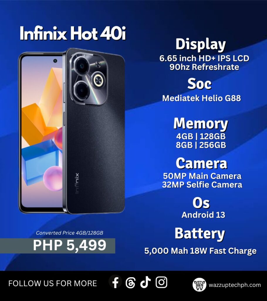 Infinix Hot 40i specs, price in the philippines 1 Infinix Hot 40i