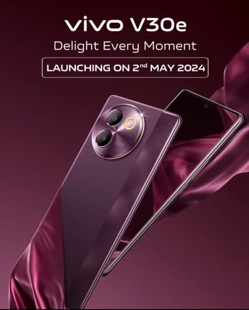 Vivo V30e 5G will be launched in India on May 2, 2024 1 vivo v30e 5g promotional poster showing the launch date on May 2, 2024