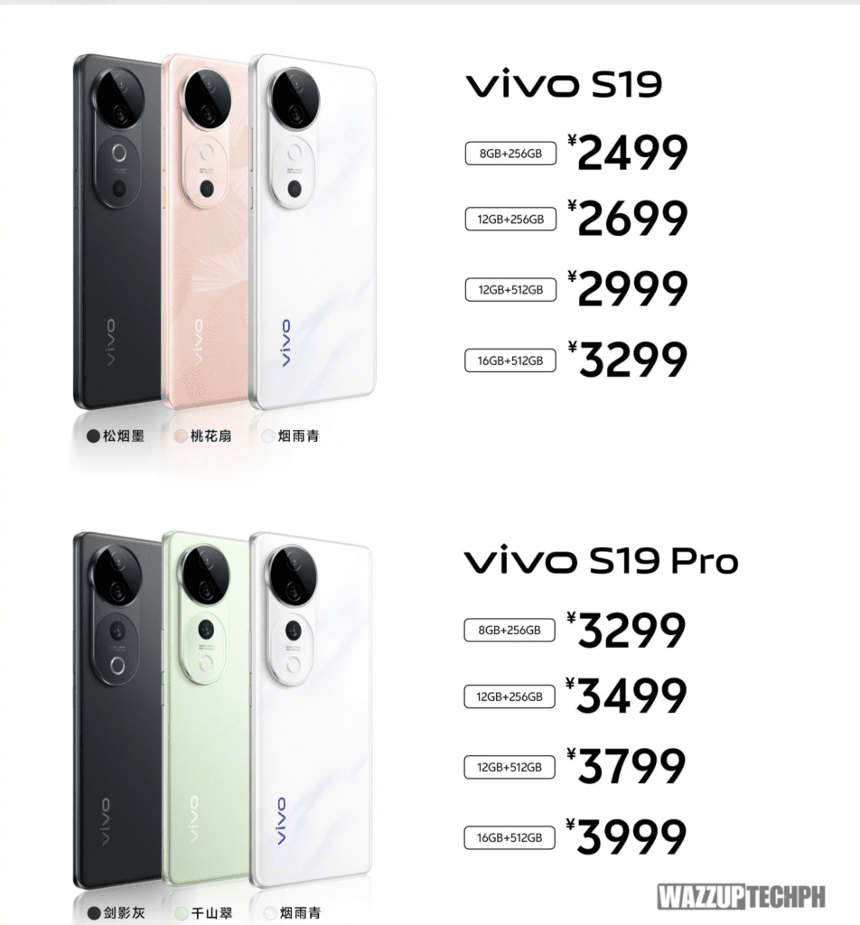 vivo s19 and vivo s19 pro price in china