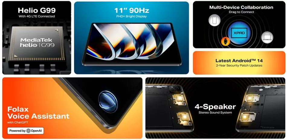 Infinix XPAD 4G LTE Tablet Coming with MediaTek Helio G99 and 7,000mAh Battery 2 a specifications of a tablet infinix xpad 4g lte