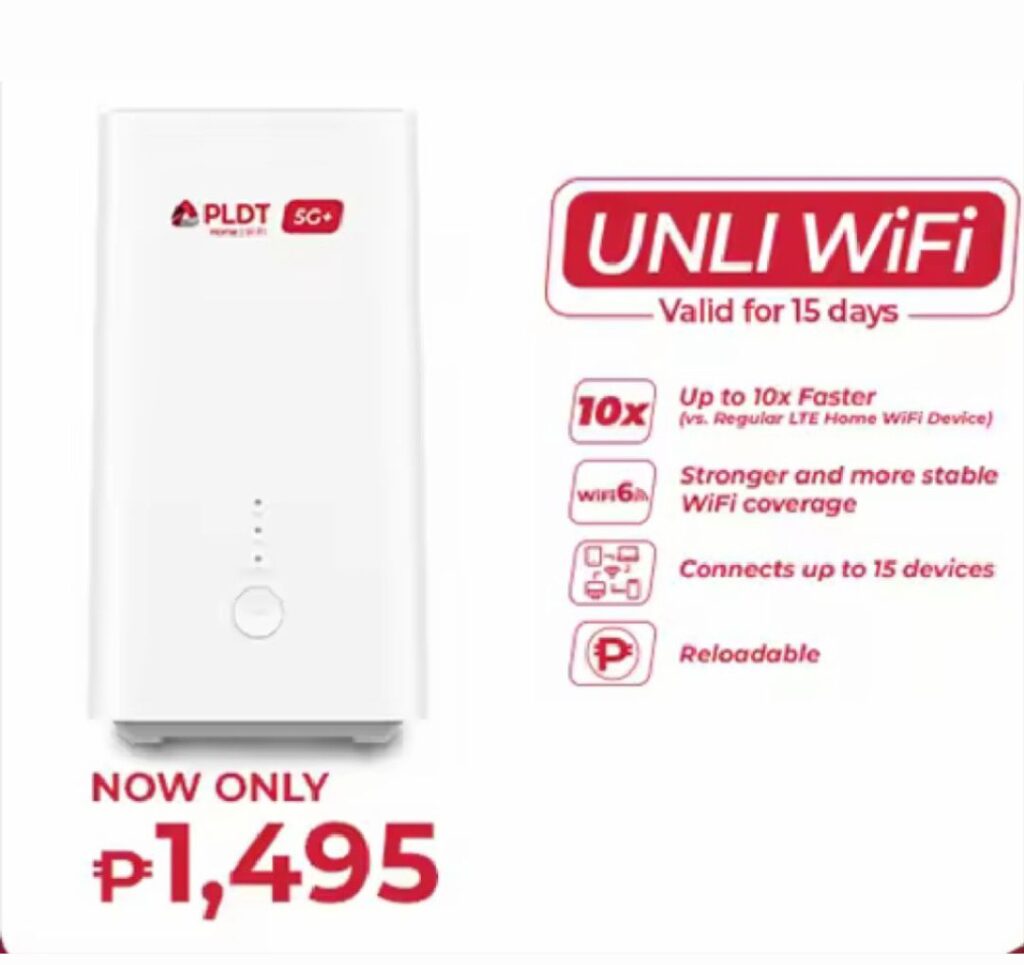 a wifi device which is the PLDT Prepaid Home WiFi 5G+ H155-382