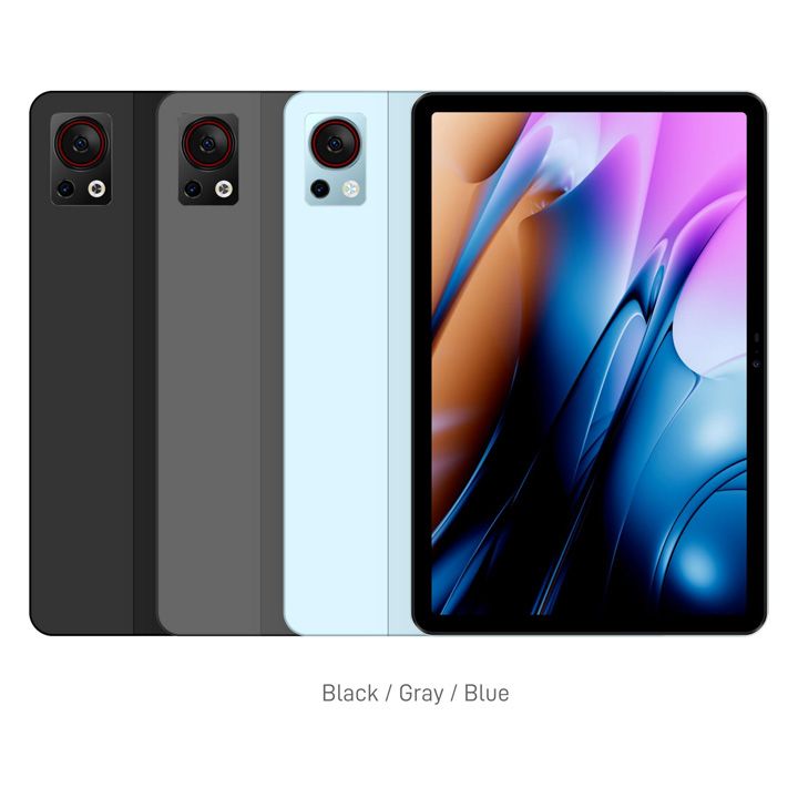 DOOGEE T30S SPECS: Unisoc T606, 11" 2.4K Display and 8,580 Mah Battery 1 3 colors variant of doogee t30s tablet, showing stunning display and two cameras on the back.