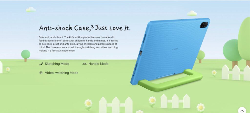 a tablet for kid honor pad x8a nadal kids edition in blue color variant