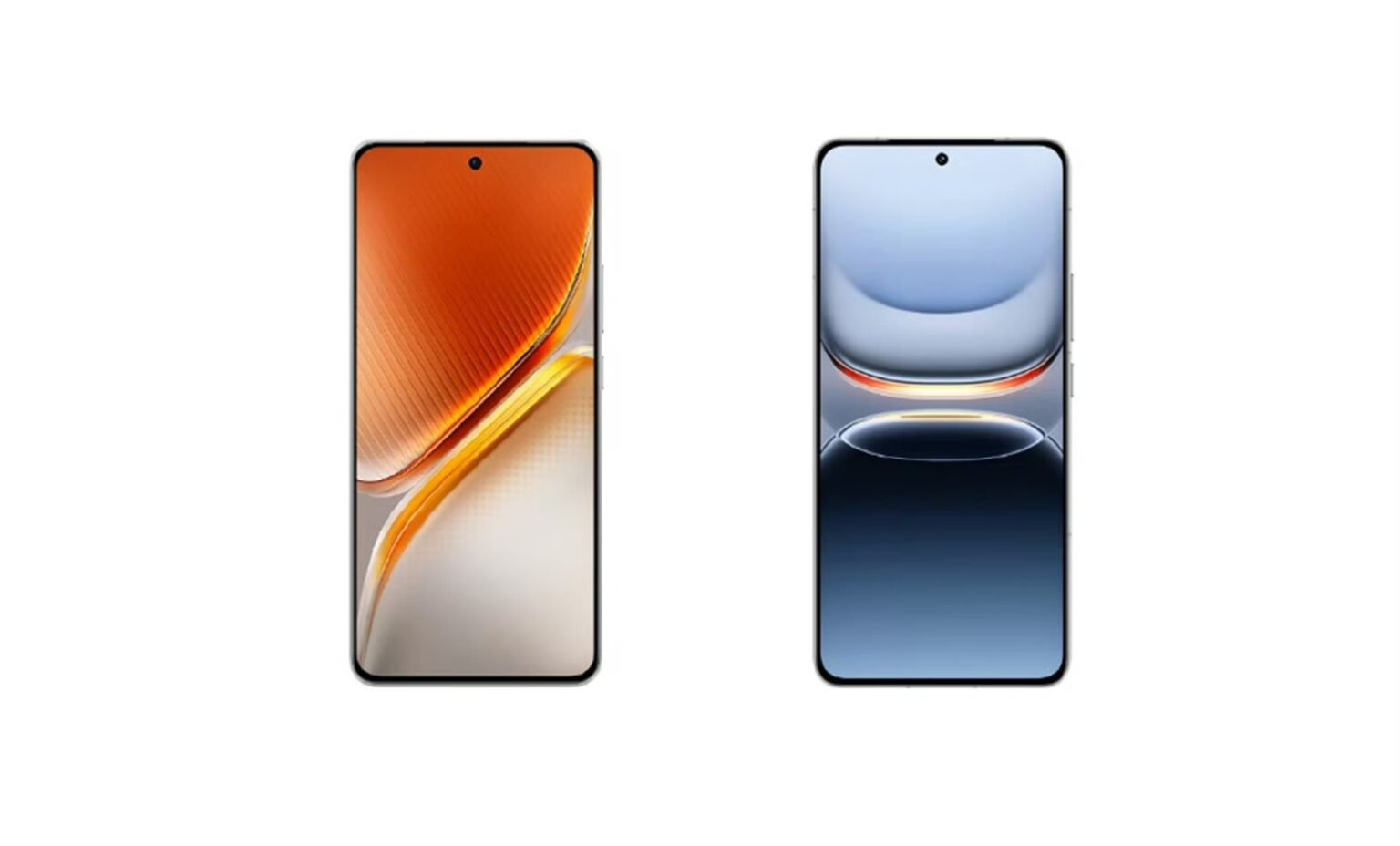 Product image showing the iQOO 15 Pro in two color options: a warm orange and a cool blue. Both phones display abstract designs on their screens.