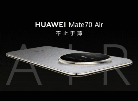 Huawei Mate 70 Air Launched in China with a Starting Price of CNY 4,199 Close-up of the Huawei Mate 70 Air showcasing its slim design and circular camera module.