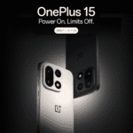 OnePlus 15 Now Open for Pre-Order in the Philippines, Starting at ₱49,990 3 Close-up of the OnePlus 15 in Sandstone and Black, highlighting its camera design.