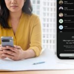 A person holding a Pixel phone showcasing Google's messaging app with a privacy notification, illustrating corporate oversight of text messages, a key consideration for businesses using RCS archival.