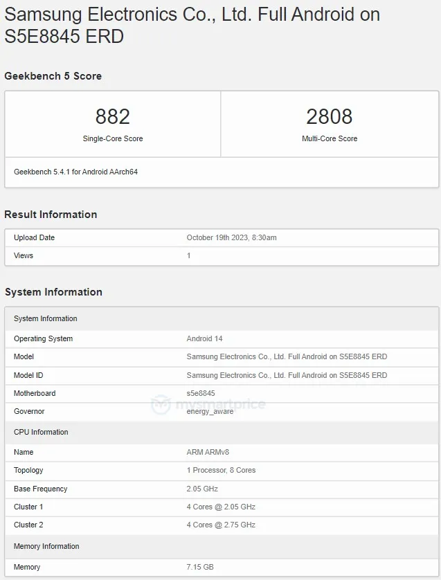 exynos 1480 specs