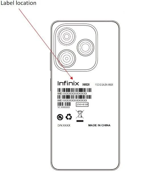 Infinix Hot 40i label 1