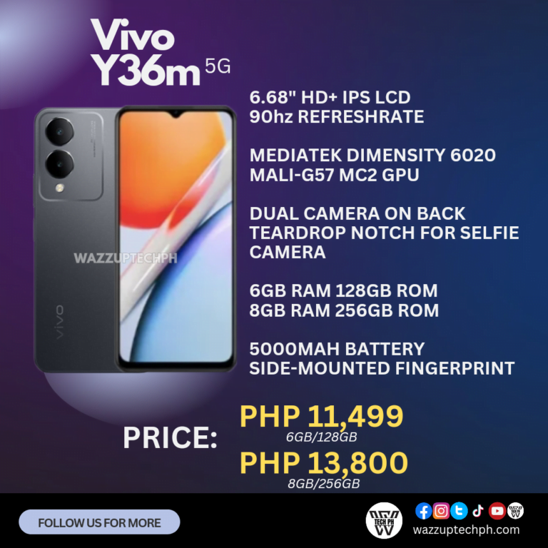 Vivo Y36m: Design, Features, Price, and Availability