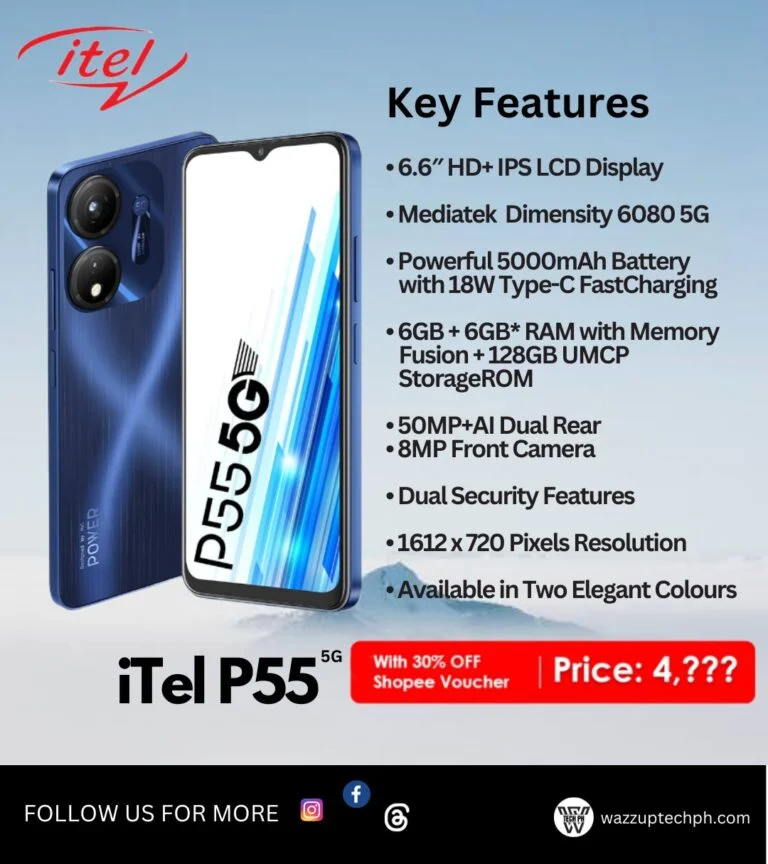 itel P55 – The most affordable 5G in the philippines