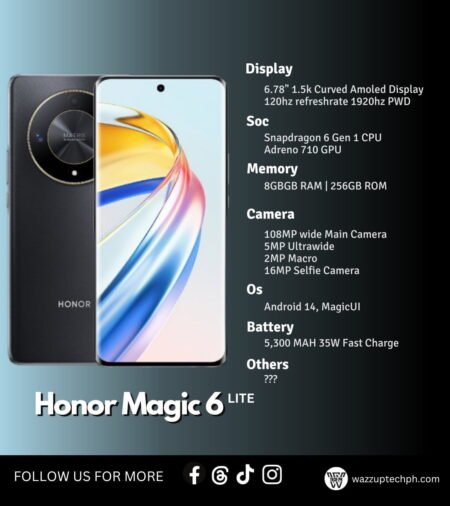 Honor Magic 6 Lite Launched: AMOLED Screen and Snapdragon 6 Gen 1