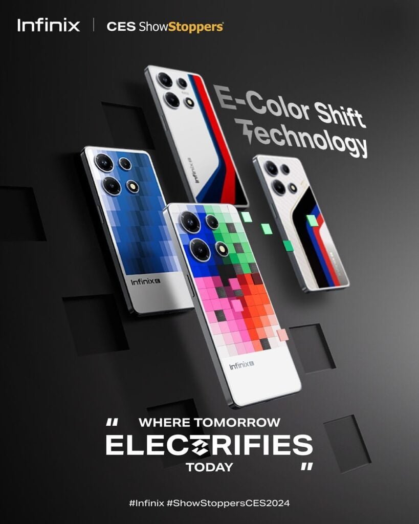 Infinix Unveils E-Color Shift, AirCharge, and Extreme-Temp Battery at CES 2024 1 infinix ces 2024