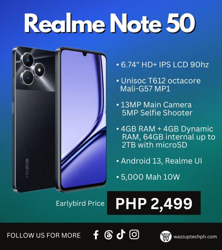 Grab the realme Note 50 at an Unbeatable Price of ₱2,499 for a Limited Time!