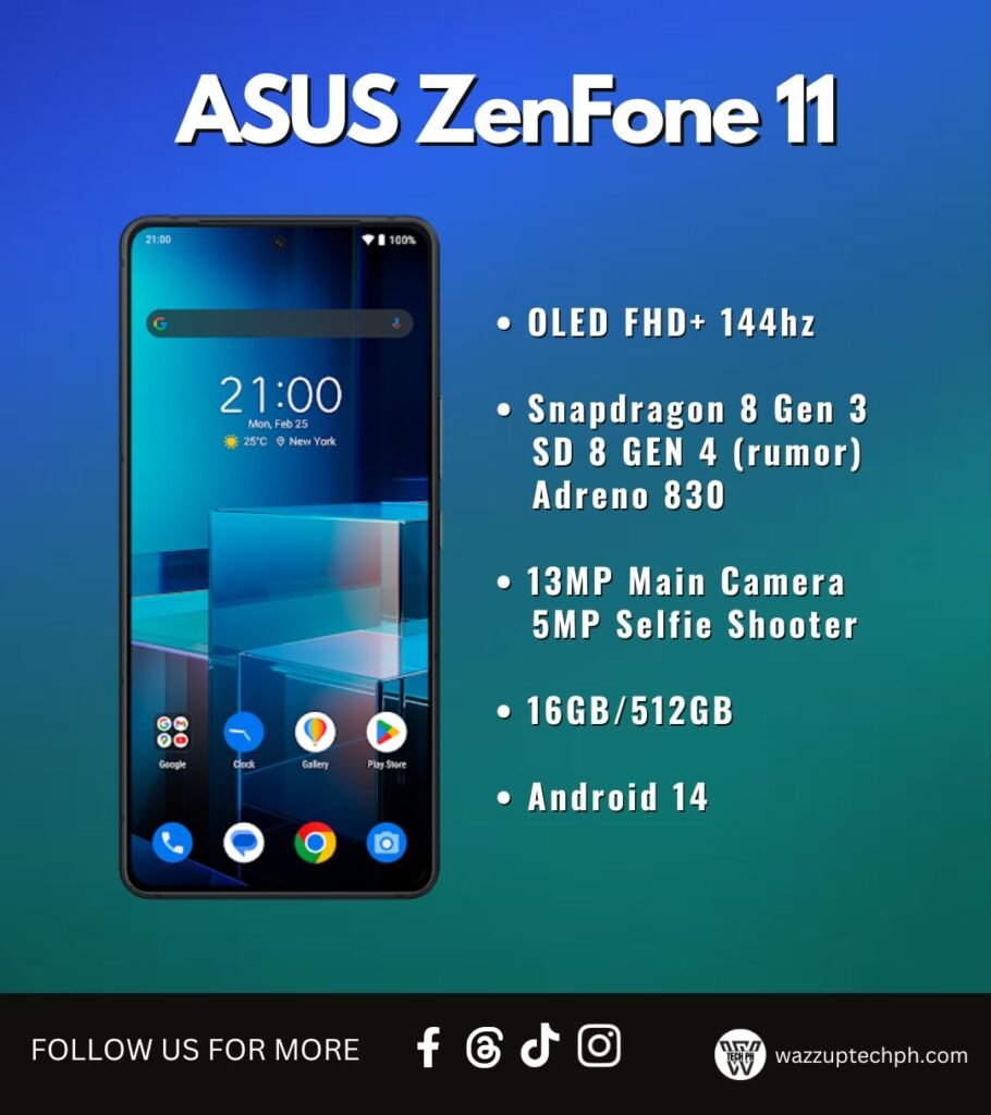 ASUS Zenfone 11: Release Date, Specs, and Price in the Philippines