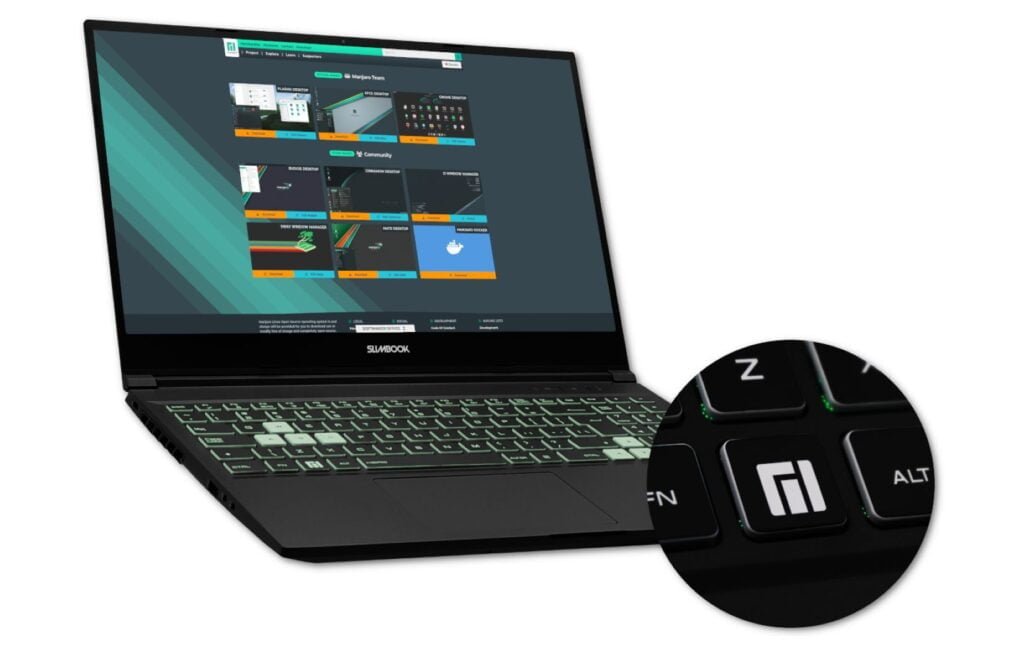 Slimbook Manjaro Linux Laptop in black Design