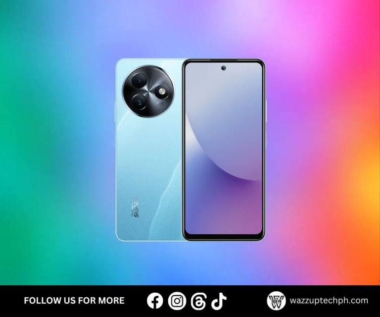 iTel S24 with Ultra Clear 108MP Samsung HM6 Camera Sleek smartphone with a dynamic camera design on a vibrant, colorful gradient background.