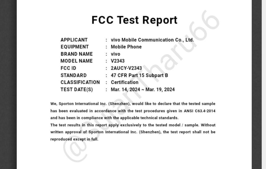 Vivo Y38 5G spotted in the FCC Certification website! 3 fcc certifications of vivo y38 5g