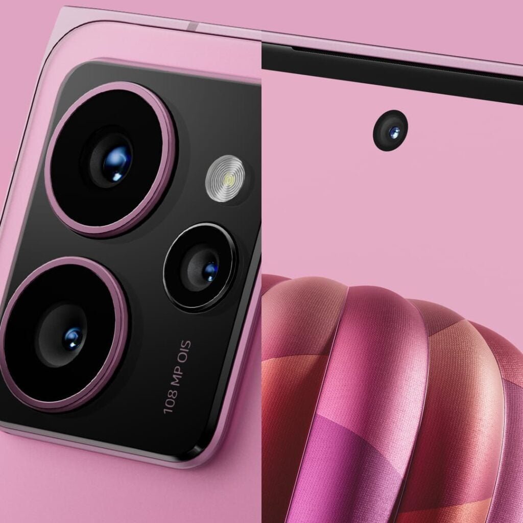 a smartphone hmd skyline features with back panel camera and punch hole camera
