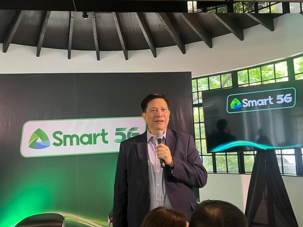 Smart ZTE Blade A75 5G officially launches in PH 2 a person guest speaker holding a mic about live event of smart zte blade a75 5g.