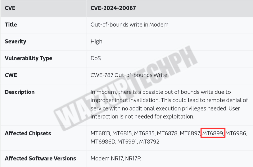 A Product Bulletin  Of Meadiatek Chipset Include The Dimensity 8400 Mt6899 Model Number That Highlighted In Color Red.