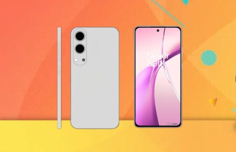 OnePlus Nord CE 5 (CPH2719) Spotted on TDRA Certification in UAE Press render depicting the OnePlus Nord CE 5 smartphone in light gray/silver. The image shows both the front and back of the phone, highlighting the triple-lens camera system.