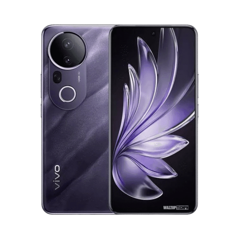 Vivo T4 Ultra 5G A purple Vivo T4 Ultra 5G smartphone is shown, showcasing both the front and back. The back features a circular camera module, and the front displays a stylized abstract design.