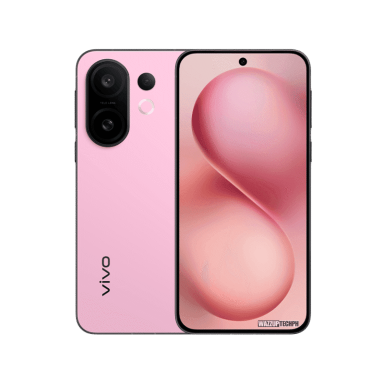 Vivo S30 Pro Mini A pink Vivo S30 Pro Mini smartphone is displayed. The back shows a triple-lens camera setup, and the front showcases a curved screen with a minimalist design.