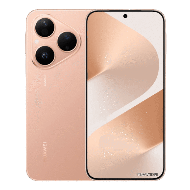 Huawei Pura 80 Rose gold Huawei Pura 80 smartphone shown in a product shot, displaying both the front and back of the device. The back shows a triple-lens camera.