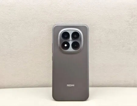 Image showcasing the Redmi Note 15 Pro+'s rear design, featuring a prominent camera module and the Redmi logo.