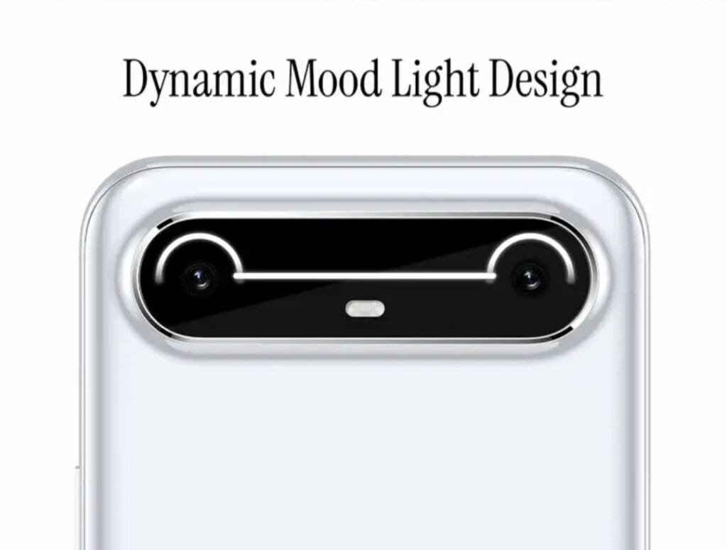 Close-up of Tecno Pova Slim 5G's rear camera setup, featuring a horizontal pill-shaped design and LED flash.