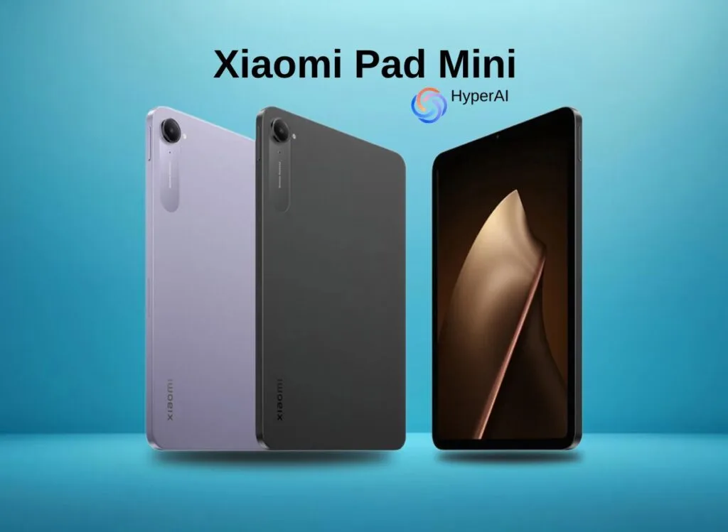 Xiaomi Pad Mini Price in the Philippines Starts at ₱25,999 1 Image of the Xiaomi Pad Mini, showcasing the tablet in purple and gray, with the HyperAI logo.