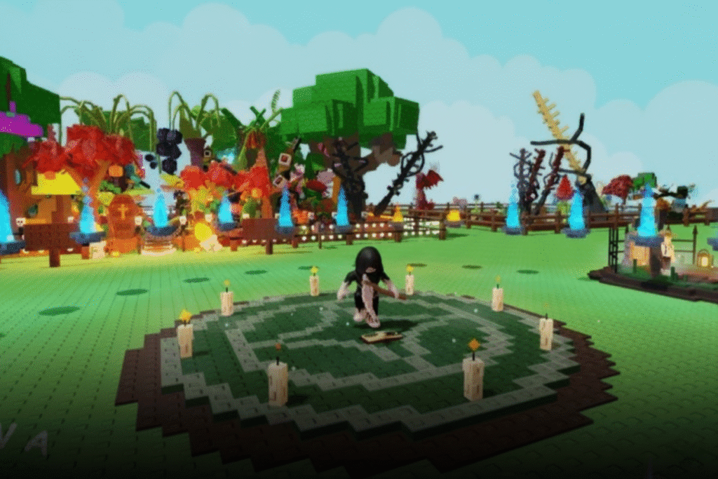 Grow a Garden: Unearth Ghoul Garden Part 3 Spooky Secrets Image from Grow a Garden's Halloween update, Ghoul Garden Part 3, showing the Harvest Reaper event and spooky crops.