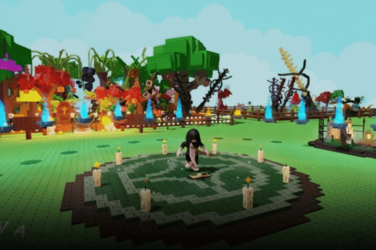 Grow a Garden: Unearth Ghoul Garden Part 3 Spooky Secrets Image from Grow a Garden's Halloween update, Ghoul Garden Part 3, showing the Harvest Reaper event and spooky crops.