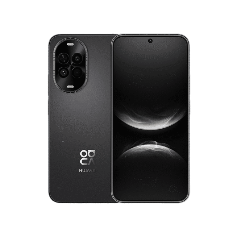 Huawei Nova 14 Lite Huawei Nova 14 Lite in black, showcasing the rear quad-camera setup and front display.