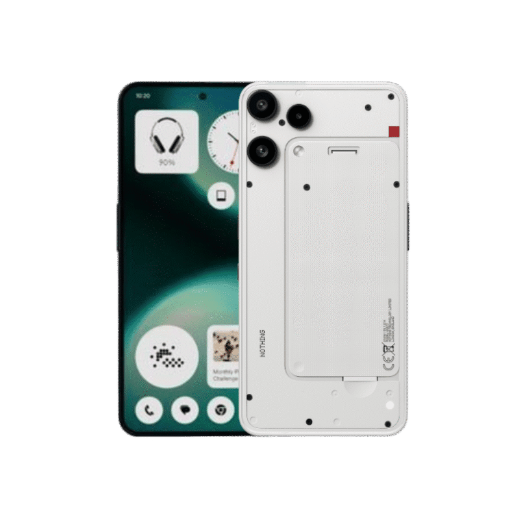 Image of the Nothing Phone 3a Lite, highlighting its transparent back and distinctive interface.