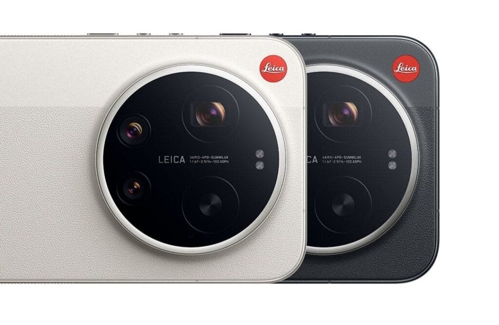 The Xiaomi 17 Ultra is Now Official in China with Special Edition by Leica 3 Close-up of the Xiaomi 17 Ultra Leica Edition in white and black, highlighting the prominent circular camera module with Leica branding and lens specifications.