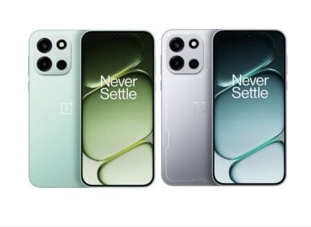 OnePlus Turbo 6 and Turbo 6V Confirmed Launch Date and Rumored Specs Image of the OnePlus Turbo 6 (left, light green) and Turbo 6V (right, silver). Both have 'Never Settle' on the screen and show rear quad-camera setups. The 6V has a textured back panel.