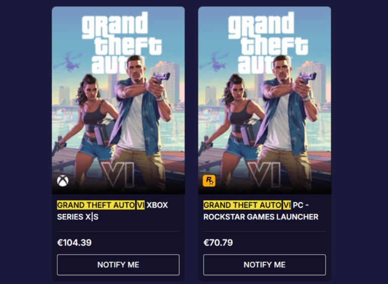 GTA 6 Price Leak Not Confirmed by Rockstar Games Prices for Grand Theft Auto VI are rumored to be €104.39 for the Xbox Series X|S version and €70.79 for the PC version (Rockstar Games Launcher).