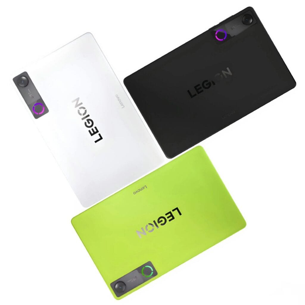 Lenovo Legion Y700 5th Generation Price Starts at CNY 4,299 1 Three Lenovo Legion Y700 5th Gen tablets in white, black, and green, with "LEGION" logos and customizable RGB "Legion Halo" rings.