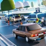 Emergency Hamburg Codes March 2026 – Free Cash and Rewards 3 Roblox Emergency Hamburg gameplay showing a police checkpoint on a highway with several police vehicles, officers directing traffic, and cars being stopped for inspection.