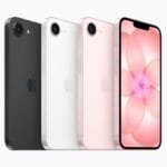 Apple iPhone 17e Arrives in the Philippines, Starts at PHP 44,990 1 Three iPhone 17e models (black, white, pink) are shown, highlighting their single-lens cameras and the pink model's floral display.